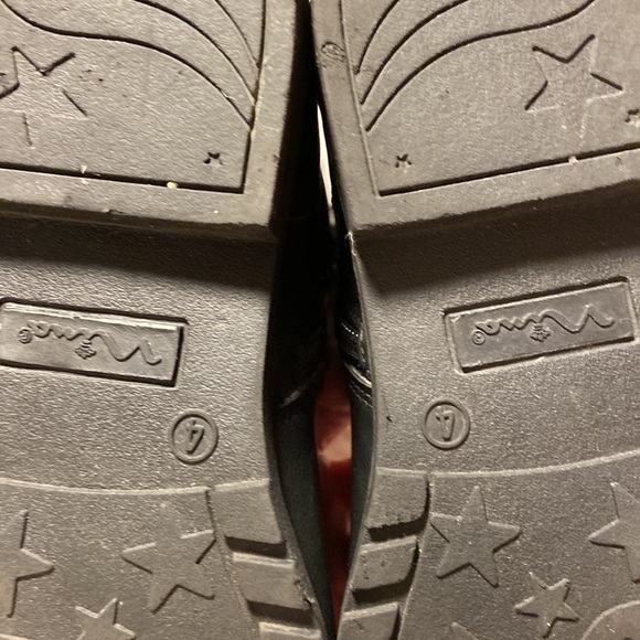 Girls Nina calf knee tall boots black side zipper size 4 - Picture 7 of 8